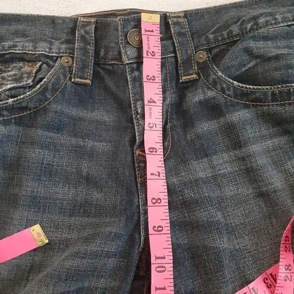 True Religion Men's Size 30 Medium Wash Distressed Rocco Relaxed Skinny Jeans - Picture 15 of 16